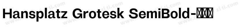 Hansplatz Grotesk SemiBold字体转换